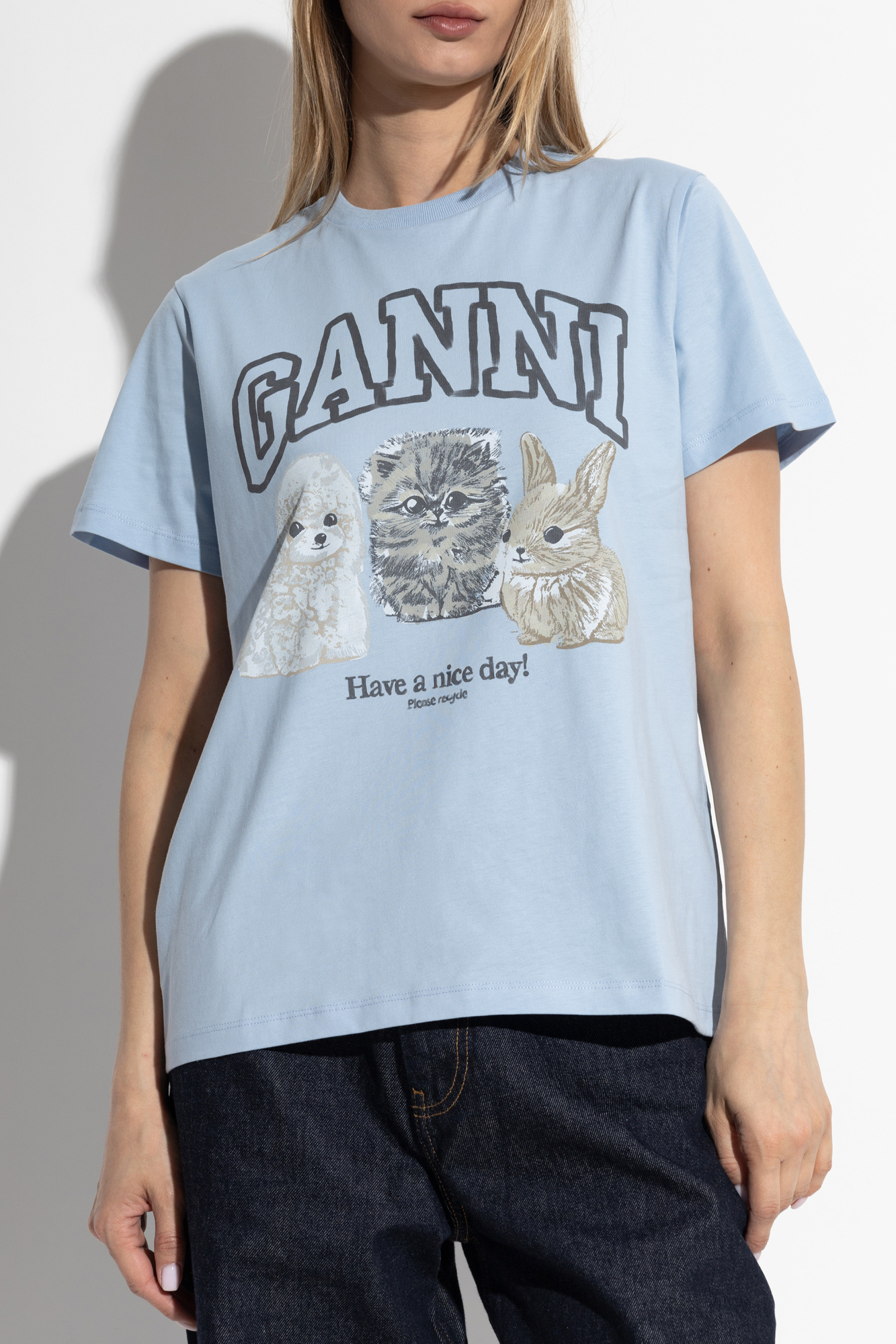 Ganni T-shirt with colorful print | Women's Clothing | Vitkac